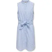 Kids Only Kogsmilla S/L Belt Dress Wvn - Blue - 140