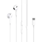 XO USB-C / TYPE-C -liitin Korvakuulokkeet mikrofonilla Samsung /Other White