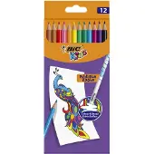 BIC Case 12 Pencils Colors Erasable Monivärinen