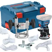 Bosch Akkukäyttöinen yläjyrsin GKF 18V-8 Professional; 18 V (ilman akkua ja laturia) + L-BOXX 238