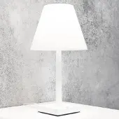 Rotaliana Led pöytävalaisin Dina+, himmennettävä, Valkoinen/opaali, Olohuone/ruokailutila, Alumiini, Design