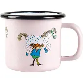 Muurla Pippi and the horse -emalimuki 1,5 dl Light pink
