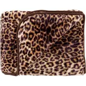 Gozze Gzze, Koc Cashmere Feeling wzór LEOPARD, 150x200 cm, kol.brązowy