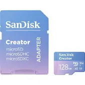 SanDisk – Extreme microSD 1TB+SD 190MB/s Creator (SDSQXAV-1T00-GN6MS)