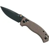 FOX Knives Anzu FX-560-ALBR CPM MagnaCut Black PVD, Aluminium Bronze pocket knife, Les George design