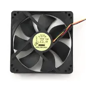 Gembird FANCASE3/BALL, Tuuletin, 12 cm, 2500 RPM, Musta