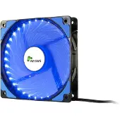 Inter-Tech L-12025 BL Blue Fan 120x120x25mm 1200 RPM 12V 3.9W 20 dB 3/4-pin Molex Hydrodynamic Slide Bearing (88885412)