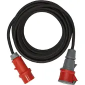 Brennenstuhl 1169370250, 25 m, Ulkona, IP44, Öljynkestävä, UV-kestävä, Musta, Punainen, 400 V
