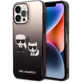 Karl Lagerfeld Case for iPhone 14 Pro 6.1" hardcase black/black Gradient Ikonik Karl & Choupette