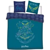 Aymax Harry Potter Sininen kahden hengen pussilakanasetti 240×220cm, 63x63 cm Mikrokuitua