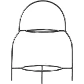 House Doctor Plate Stand, Hdsana, Silver Finish - Silver - 24.5X17.2X32CM