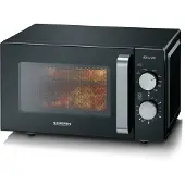 Severin MW 7762 - mikroaaltouuni grillillä, 800W / 1000W, 20 L, Keraaminen pohja, musta, ruostumaton teräs