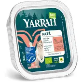 Yarrah 48x100g Luomu Patee lohi & luomumerilevä kissan märkäruoka
