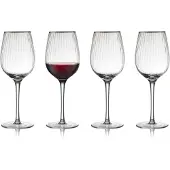 Lyngby Glas - Palermo Gold Punaviinilasi 40 cl 4 kpl Kirkas