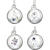 Muurla - Muumi Joulupallo 5 cm 4 kpl Lumipyry