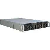 Inter-Tech IPC 2U-2408, Teline, Palvelin, Musta, Ruostumaton teräs, ATX, EATX, mikro ATX, Mini-ITX, SSI EEB, Terästä, HDD, Verkko, Teho (88887117)