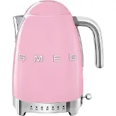 Smeg 50's Style vedenkeitin säädettävällä lämpötilalla 1,7 L Vaaleanpunainen