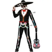 Atosa Mexican Skeleton Custom Musta 10-12 Years
