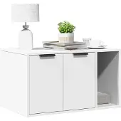 vidaXL Hiekkalaatikkokaappi valkoinen 80x50x45 cm puupohjainen materiaali