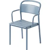 Muuto Linear Steel Tuoli käsinojilla - Pale Blue