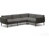 Kave Home Sorells-ulkosohva harmaa 266 x 190 cm