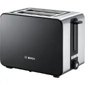 Bosch TAT7203, 2 viipale(i)ta, Musta, Ruostumaton teräs, Painikkeet, Rotaatio, CE, VDE, 1050 W, 220-240 V