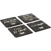 Just Slate - Lasinalunen Gin 4 kpl
