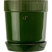 Sagaform Elise ruukku aluslautasella Ø 17 cm Vihreä
