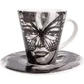 Carolina gynning - Espressomuki ja aluslautanen Golden Butterfly 9 cl
