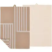 Södahl - Reflection Keittiöpyyhe 50x70 cm 2 kpl Warm Taupe