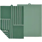 Södahl - Reflection Keittiöpyyhe 50x70 cm 2 kpl Pine Green