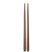 DeluxeHomeart - LED Antiikkikynttilä 38 cm 2 kpl Mokka