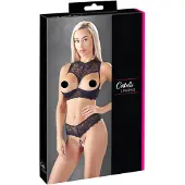 Cottelli collection Cottelli Half-Cup Pitsinen Alusasusetti - Black - S