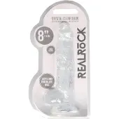 Realrock - realistinen dildo - läpinäkyvä - 19 cm