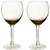 Denby - Halo/Praline Punaviinilasi 46 cl 2 kpl Musta/Kirkas