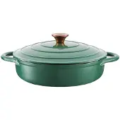 Barbary & Oak - Foundry Valurautapata matala 28 cm 2,5 L Vihreä
