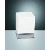 FABAS LUCE Led pöytävalaisin Brenta, himmennettävä, Valkoinen/opaali, Olohuone/ruokailutila, Lasi, Moderni