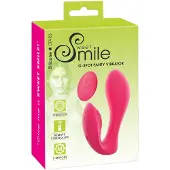 Sweet Smile SMILE - kauko-ohjattava 2in1 vibraattori - ladattava - pinkki