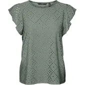 Vero Moda Vmtassa Sl Frill Top Noos - Green - M