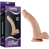 Lovetoy Real Extreme realistinen dildo imukupilla 22 cm Ihonvärinen