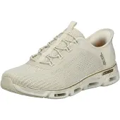 SKECHERS for woman. 104610 Slip-ins Slippers: Glide-Step Gratify - Pace off-white (36), Beige, Flat, Laces, Casual, Sport, Multisport