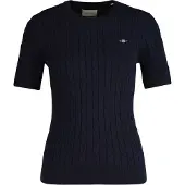 Gant for woman. 4800105 Navy Archive Shield Jersey (S), Casual, Cotton, Short sleeve