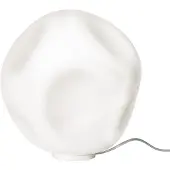 Foscarini Design-pöytävalaisin Hoba Grande, Valkoinen/opaali, Olohuone/ruokailutila, Lasi, Design