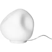 Foscarini Design-pöytävalaisin Hoba Midi, Valkoinen/opaali, Olohuone/ruokailutila, Lasi, Design