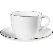 Asa selection Cappuccino-kuppi ja aluslautanen À Table Ligne Noire, 250 ml