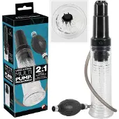 You2Toys - 2in1 penisspumppu ja masturbaattori - läpinäkyvä