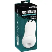Stroker - akkukäyttöinen, imevä ja värisevä masturbaattori (valkoinen)