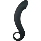 Easytoys Anal Collection - anustappi - kaareva - silikoni musta