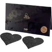 Bijoux indiscrets Flash - sydämenmuotoiset nänniteipit - musta