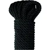 Fetish Silky Rope - shibari‑sidontaköysi (10 m, musta)
